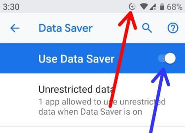 كيفية تشغيل موفر البيانات على Android 9 Pie
