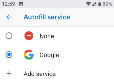 كيفية تغيير خدمة الملء التلقائي في Pixel 3 Pie