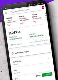 تطبيق Yahoo Finance لأجهزة Android