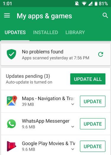 إصلاح مكالمة فيديو WhatsApp لا يعمل android