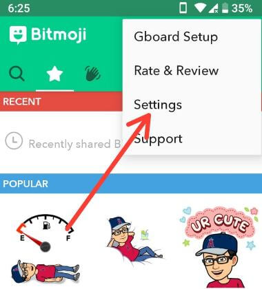 كيفية تغيير نمط Bitmoji من الذكور إلى الإناث في Android