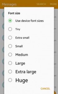 كيفية تغيير حجم خط تطبيق الرسائل على نظام Android