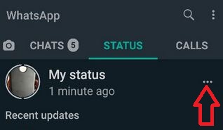 احذف تحديث حالة WhatsApp على جهاز Android