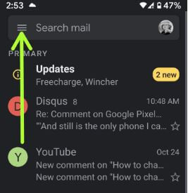 كيفية تمكين Gmail Dark Mode Android 10