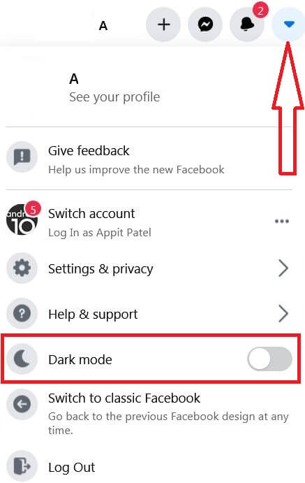 كيفية تشغيل Facebook Dark Mode على جهاز الكمبيوتر أو الكمبيوتر المحمول