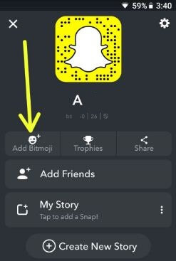 أضف Bitmoji على هاتف Android Snapchat